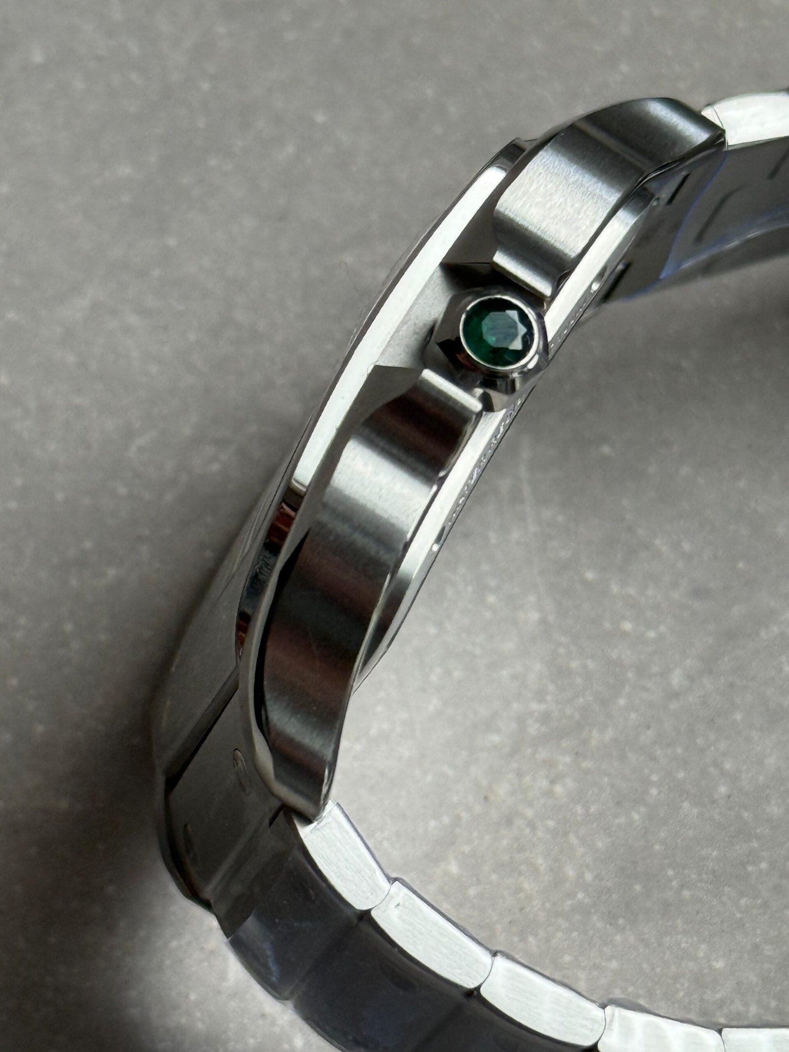 Santos Skeleton SS MLF Skeleton Green Dial on SS SmartLink Bracelet 9611MC SC - Image 10