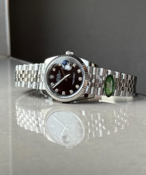 DateJust 36 SS 126233 ARF 1:1 Best Edition Black Diamonds Dial on Jubilee Bracelet SH3235 - Image 6
