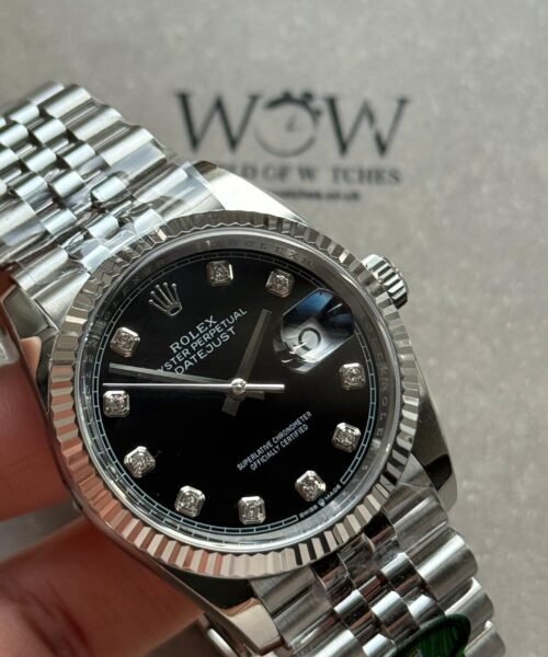 DateJust 36 SS 126233 ARF 1:1 Best Edition Black Diamonds Dial on Jubilee Bracelet SH3235 - Image 5