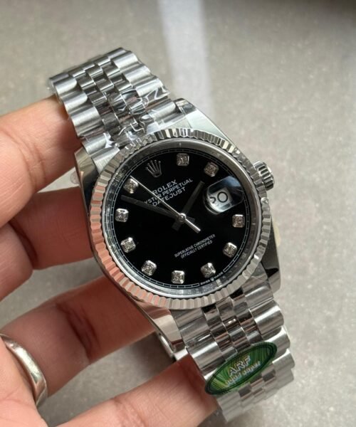 DateJust 36 SS 126233 ARF 1:1 Best Edition Black Diamonds Dial on Jubilee Bracelet SH3235 - Image 9