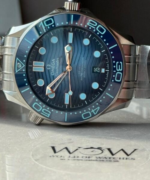 Seamaster 300 VSF 1:1 Best Edition Summer Blue Dial on SS Bracelet A8800 - Image 10