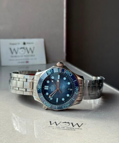 Seamaster 300 VSF 1:1 Best Edition Summer Blue Dial on SS Bracelet A8800 - Image 9