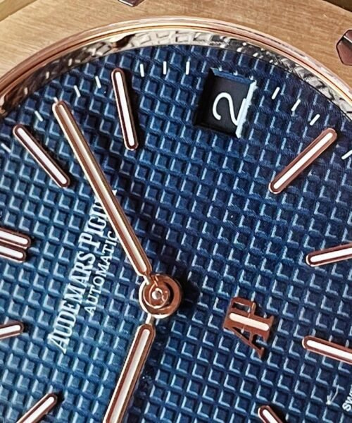 ROYAL OAK AP Jumbo 39MM 15202 RG ZF 1:1 BEST EDITION BLUE TEXTURED DIAL ON RG BRACELET A2121 - Image 5