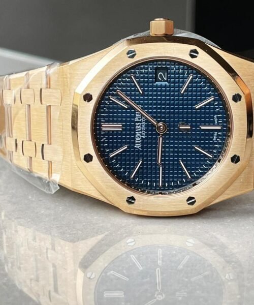 ROYAL OAK AP Jumbo 39MM 15202 RG ZF 1:1 BEST EDITION BLUE TEXTURED DIAL ON RG BRACELET A2121 - Image 2