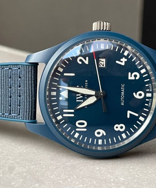 Pilot’s Watch ‘Laureus Sport for Good’ Blue Ceramic M+F Best Edition on Blue Nylon Strap A2892 - Image 7