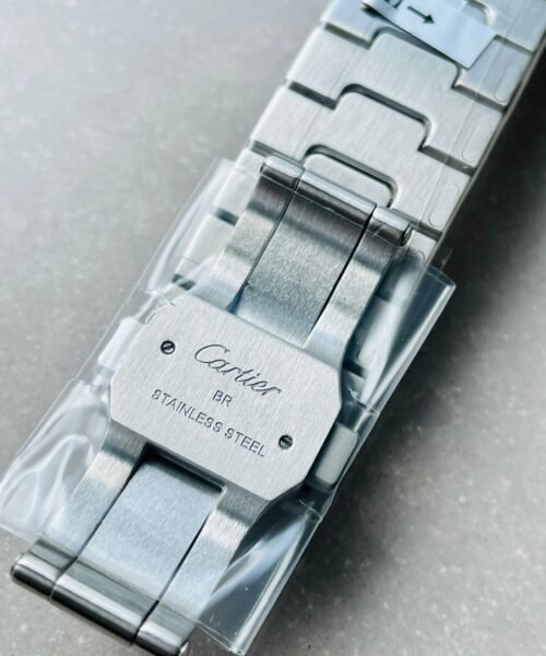 Santos skeleton SS TWF 40mm Best Edition Skeleton Dial on SS Bracelet Ronda Quartz - Image 16