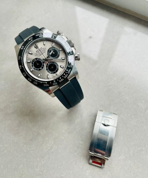 Daytona Grey Silver BTF 1:1 Best Edition 904L Steel Silver/Black Dial on Oysterflex Strap A4130 - Image 11