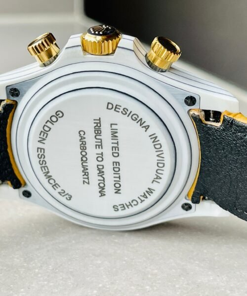Daytona DIW White Carbon/YG DIWF Best Edition Gold Dial on Black Nylon Strap A7750 - Image 12