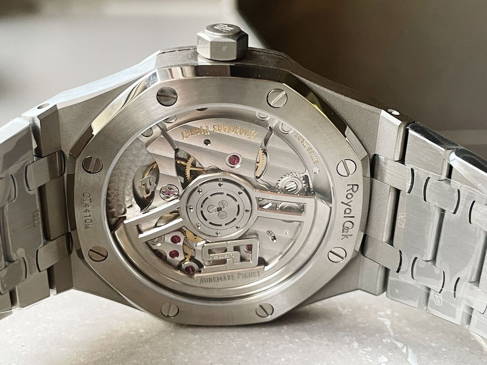 Royal Oak 41mm 15510 "50th Anniversary" SS ZF 1:1 Best Edition Green Textured Dial on SS Bracelet A4302 - Image 13