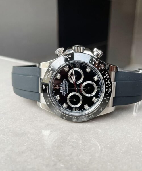 Daytona SS116500LN BTF Best Black Dial Diamond Markers On Rubber Strap A4130 - Image 6