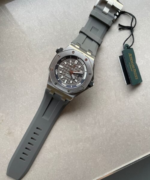Royal Oak Offshore Diver 15720 IPF 1:1 Best Edition Gray Dial on Gray Rubber Strap A4308 - Image 9