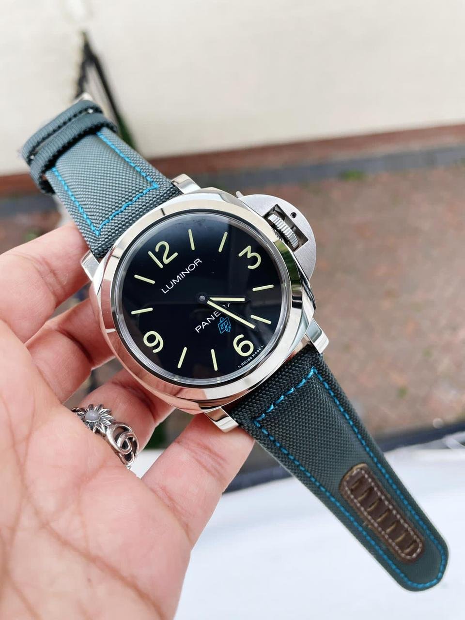 Pam 774 HW factory 6497 hand winding movement 316L steel