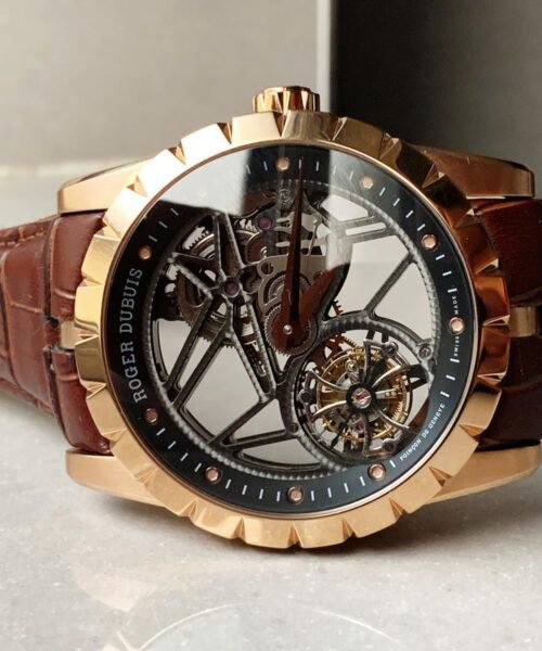 Excalibur Rddbex0392 RG BBR Best Edition Skeleton Dial on Brown Leather Strap A2136 Tourbillon - Image 3