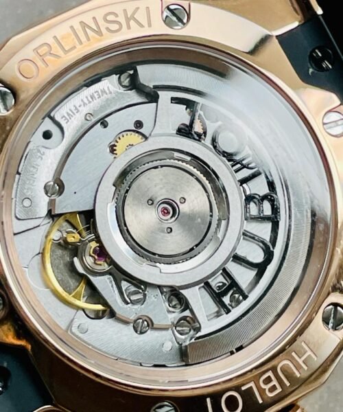 Big BangClassic Fusion Orlinski RG APSF 1:1 Best Edtion Facetd Black Dial on Black Rubber Strap A2892 to HUB1100 - Image 20