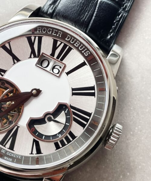 RB HOMMAGE TOURBILLON RDDBHO0558 WHITE DIAL ON BLACK LEATHER STRAP. - Image 6