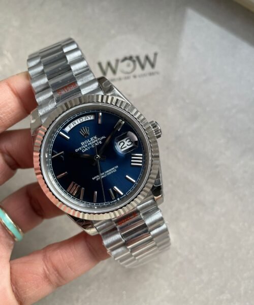 DayDate 40mm 228239 GMF 1:1 Gain Weight SS/tungsten Blue Dial Roman Markers on President Bracelet A3255 - Image 3