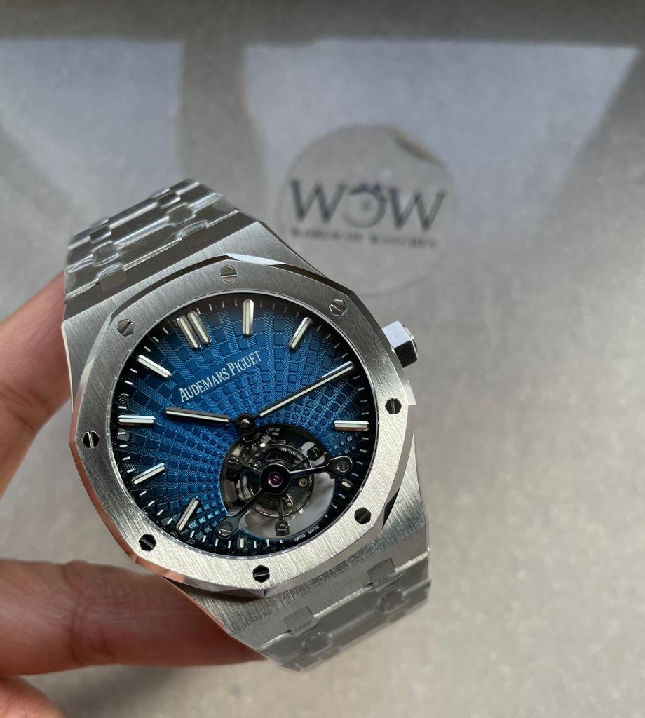 Royal Oak 26530 blue dial SS strap and SS bezel tourbillon R8 factory