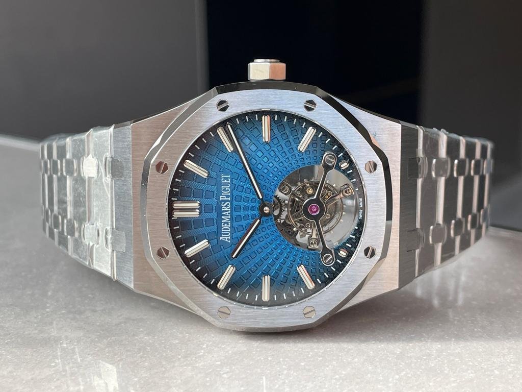 Royal Oak 26530 blue dial SS strap and SS bezel tourbillon R8 factory - Image 9