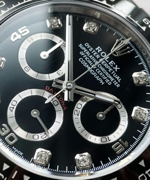Daytona SS116500LN BTF Best Black Dial Diamond Markers On Rubber Strap A4130 - Image 7
