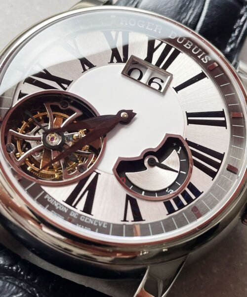 RB HOMMAGE TOURBILLON RDDBHO0558 WHITE DIAL ON BLACK LEATHER STRAP. - Image 7