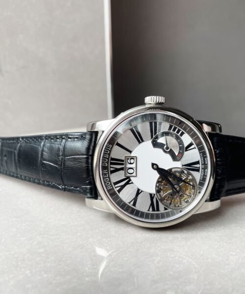 RB HOMMAGE TOURBILLON RDDBHO0558 WHITE DIAL ON BLACK LEATHER STRAP. - Image 2
