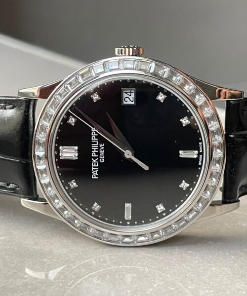 Calatrava ZF 5298p Date Sweep Seconds in Diamond Bezel Black Dial ZF factory - Image 4