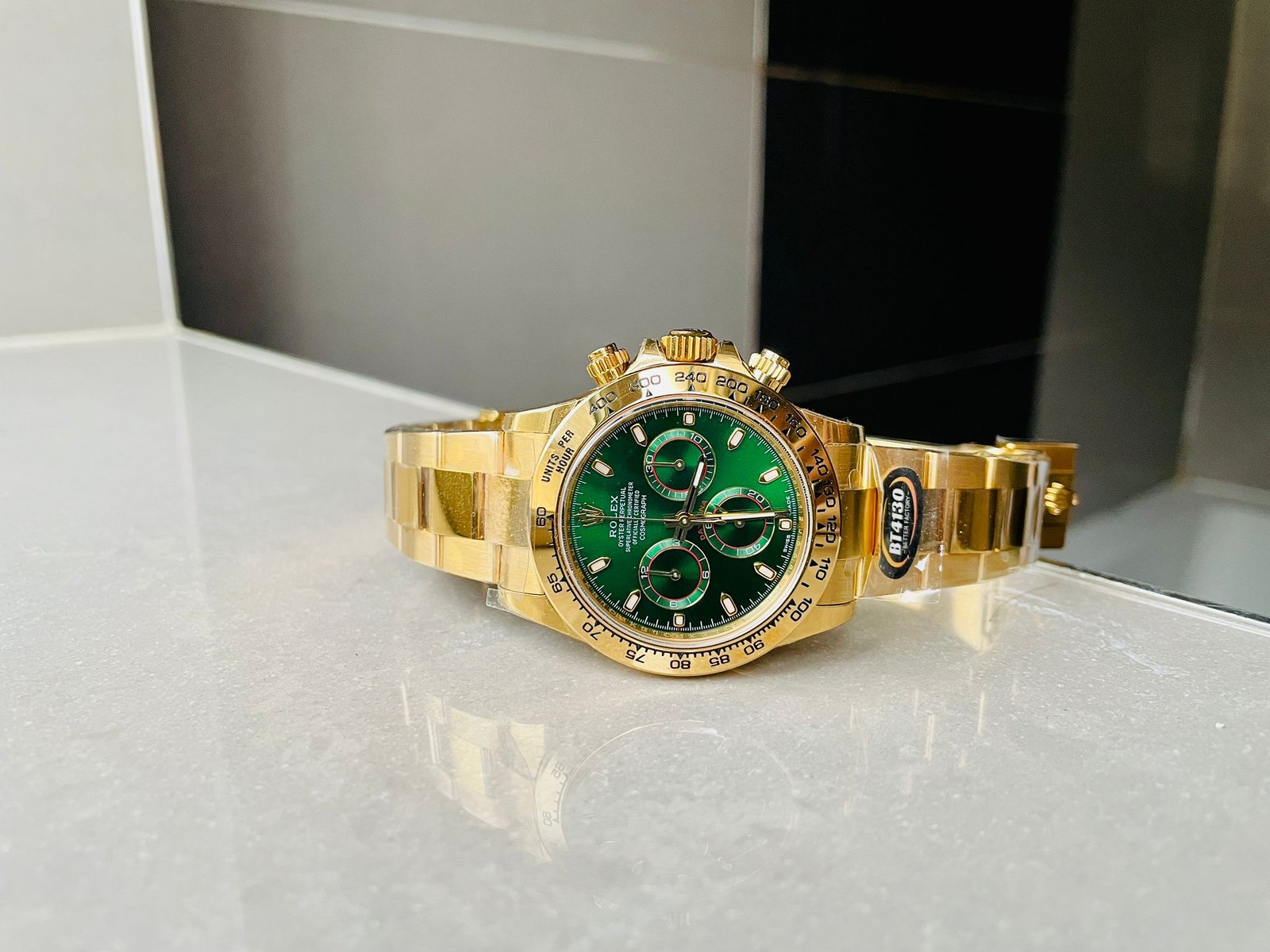 Daytona 116508 BTF 1:1 Best Edition Green Dial on YG 18K Bracelet SA4130 - Image 5
