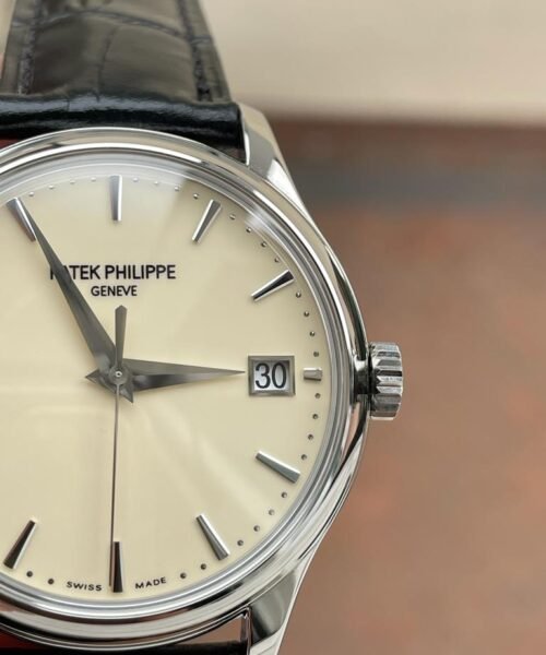Calatrava ZF 5298p Date off White Dial SS bezel ZF factory - Image 7
