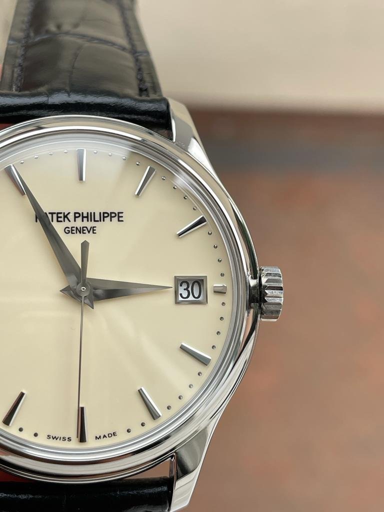 Calatrava ZF 5298p Date off White Dial SS bezel ZF factory - Image 7