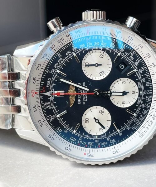 Navitimer SS GF 1:1 Best Edition SS Black Dial on SS Bracelet A7750 - Image 4
