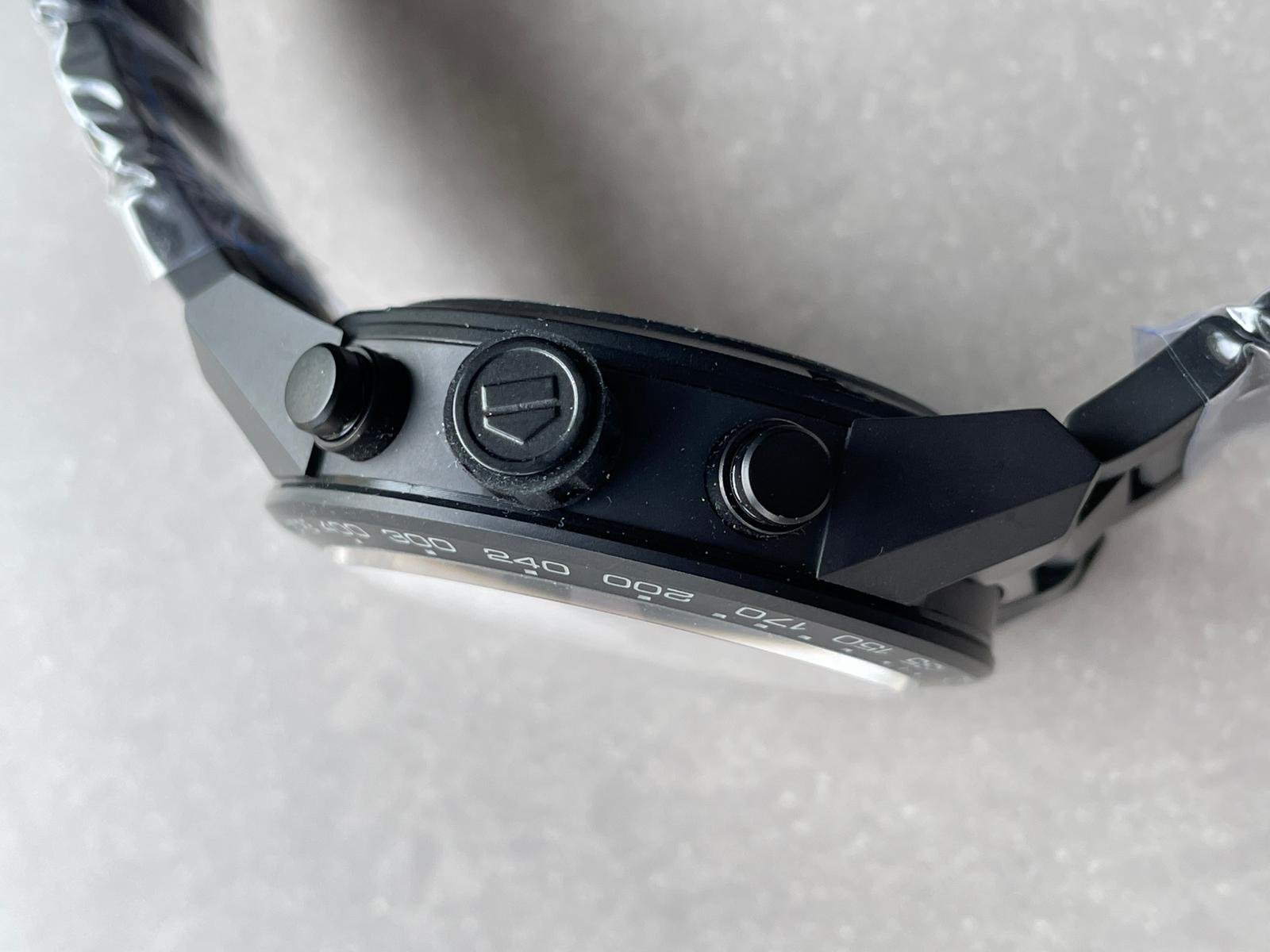 Calibre Heuer 01 Chrono 43mm Ceramic XF 1:1 Best Edition Black Skeleton Dial on Black Ceramic Strap A1887 - Image 7