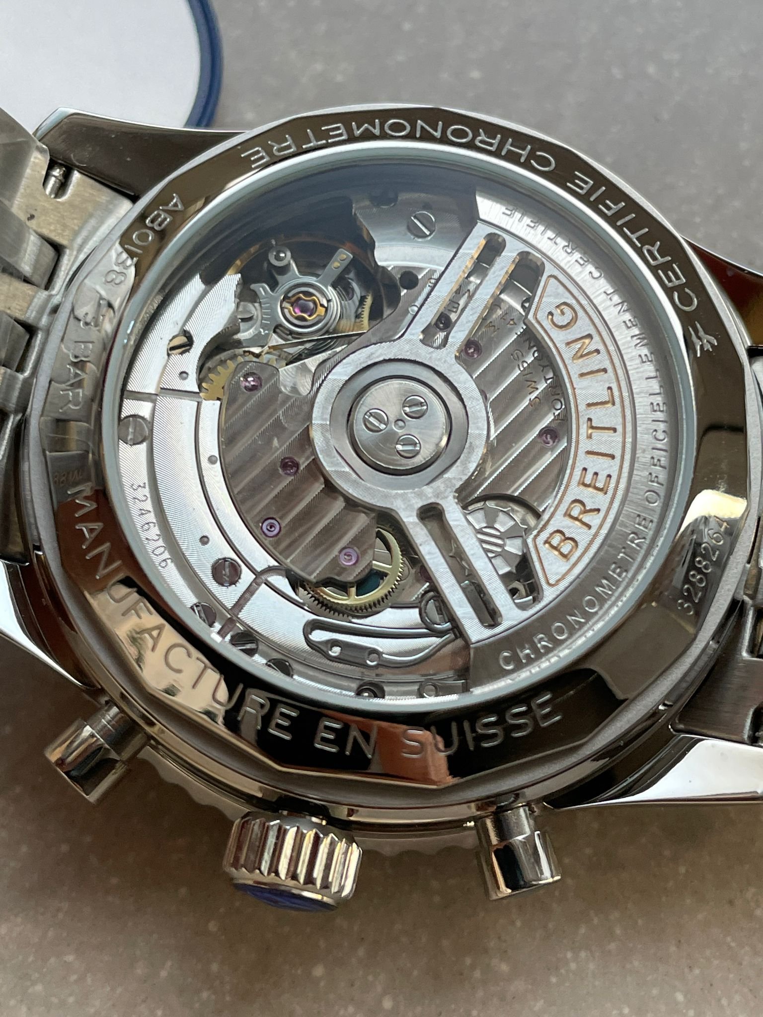 Navitimer 01 1:1 SS Blue Dial on Steel Strap A7750 BLS Factory - Image 11