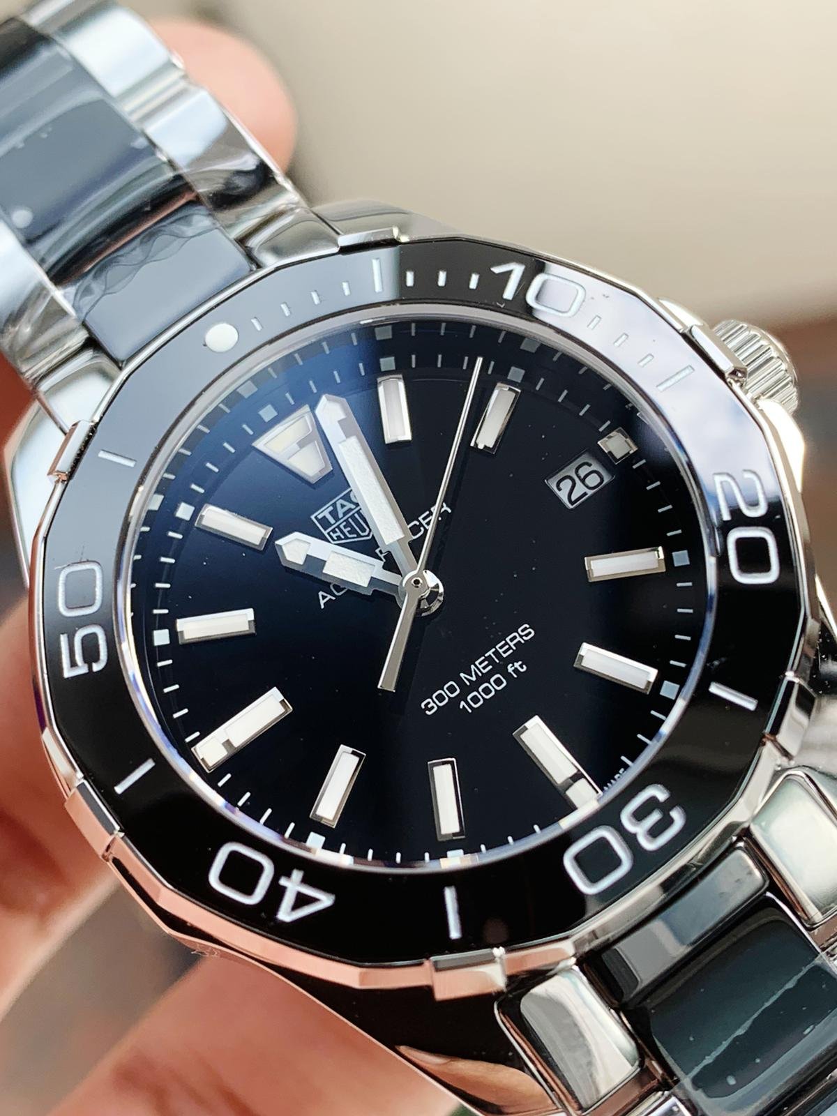 AQUA RACER LADIES SS BLACK FACE SWISS QUARTS 35mm - Image 3