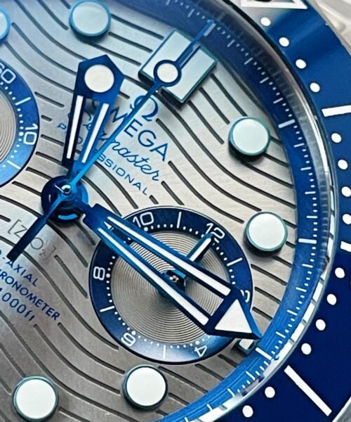 Seamaster 300M Chrono SS OMF 1:1 Best Edition Grey Dial on SS Bracelet A9900 - Image 6