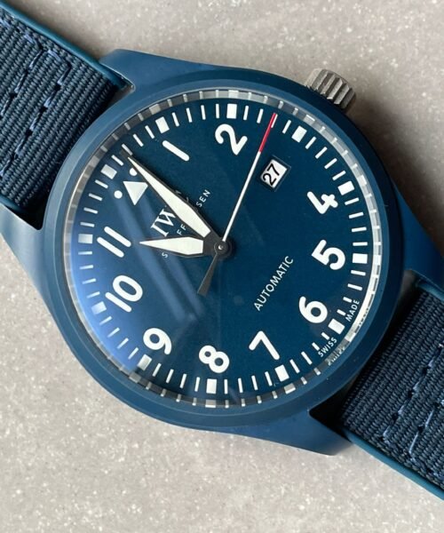 Pilot’s Watch ‘Laureus Sport for Good’ Blue Ceramic M+F Best Edition on Blue Nylon Strap A2892 - Image 8