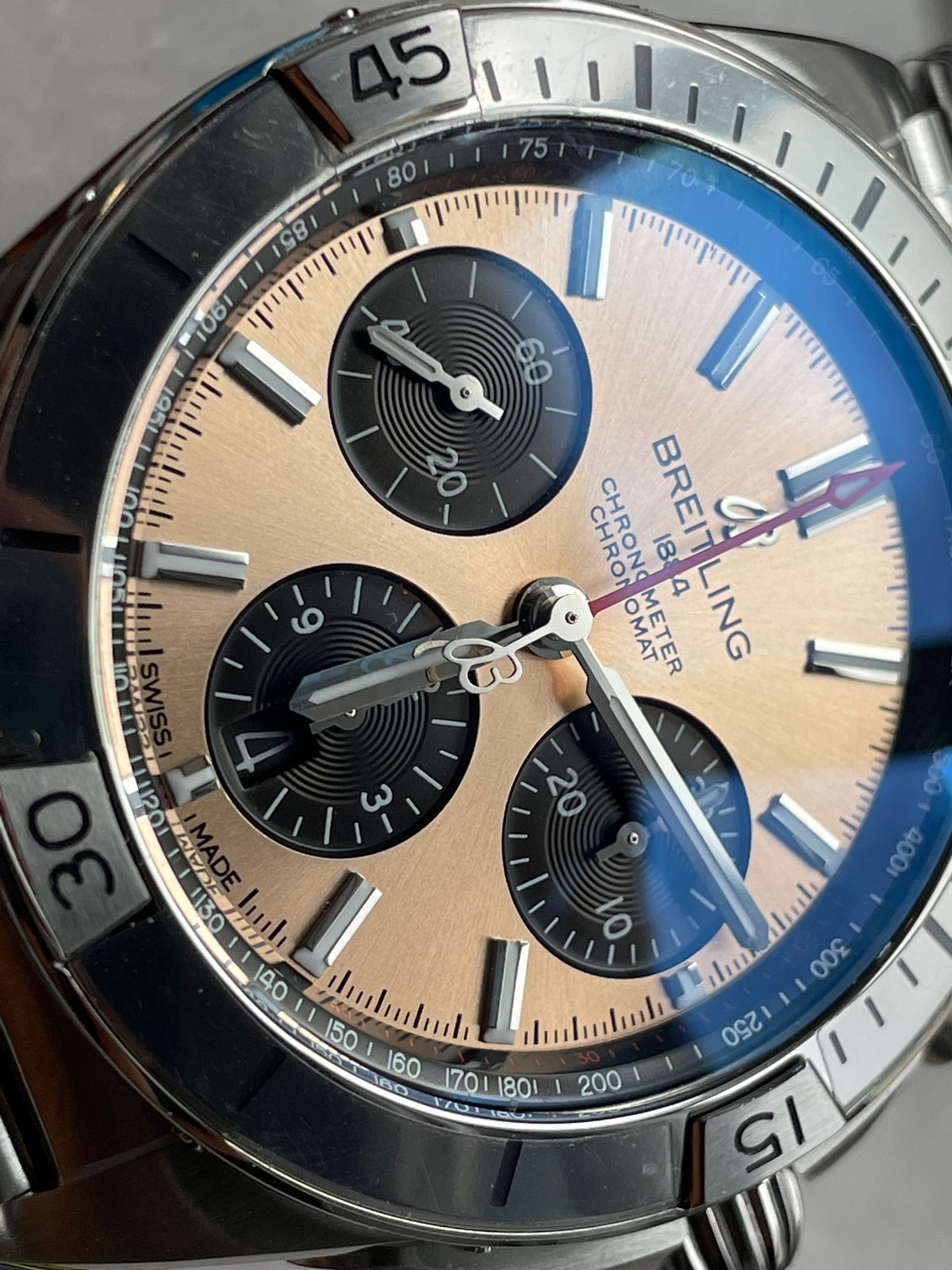 Chronomat SS Copper dial Two Tone Bracelet Watch GF Factory 7750 movement - Image 3