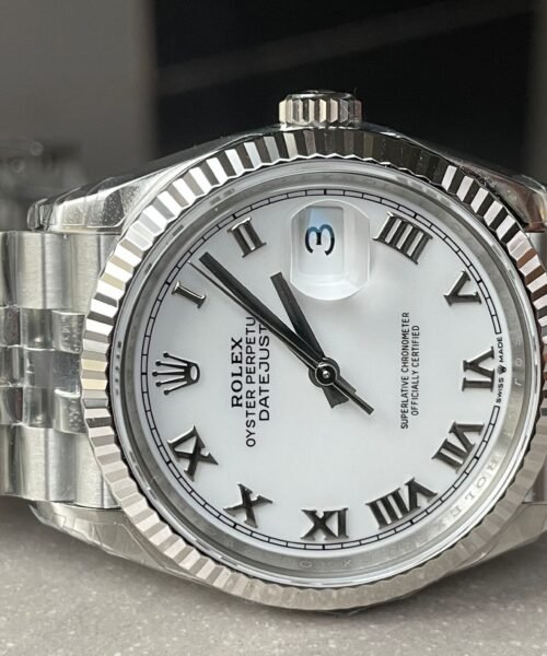 Datejust 41mm 16030 VSF Roman markers White dial SS Jubilee Bracelet VS3235 - Image 5