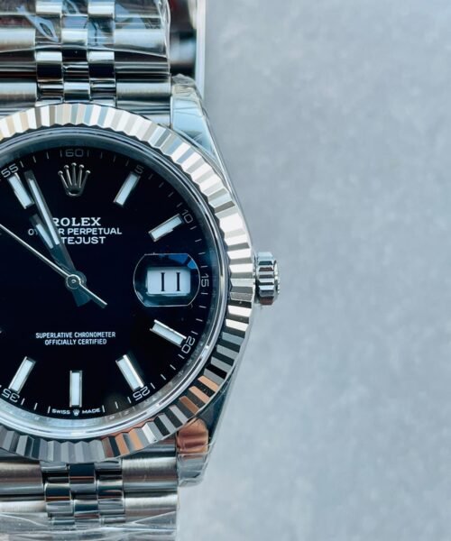 DateJust 41 SS VS Factory 1:1 Best Edition 904L Steel Black Dial on SS Jubilee bracelet - Image 5