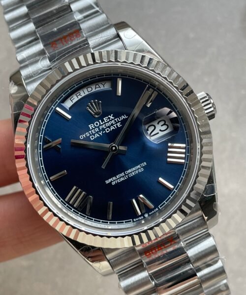 DayDate 40mm 228239 GMF 1:1 Gain Weight SS/tungsten Blue Dial Roman Markers on President Bracelet A3255 - Image 2