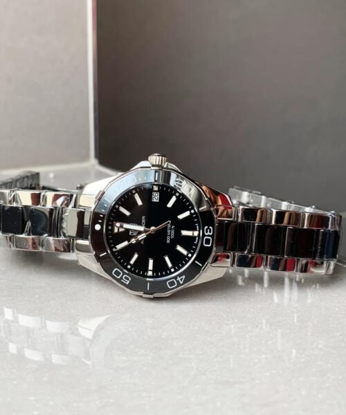 AQUA RACER LADIES SS BLACK FACE SWISS QUARTS 35mm - Image 2