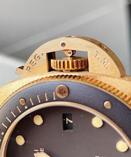 PAM968 V Bronzo VSF Best Edition Brown Ceramic Bezel and Dial on Brown Calfskin Strap P.9010 - Image 8