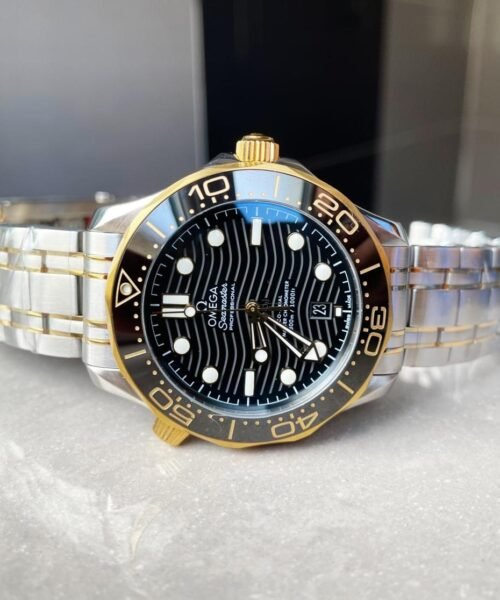 2018 Seamaster Diver 300M SS/YG VSF 1:1 Best Edition YG Bezel Black Dial on SS/YG Bracelet A8800 - Image 4