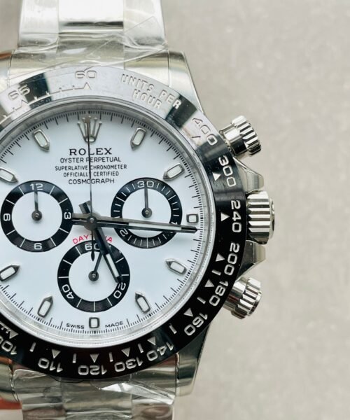 Daytona 116500 1:1 PANDA Best Edition CF 904L SS Case and Bracelet White Dial CLEAN FACTORY - Image 4