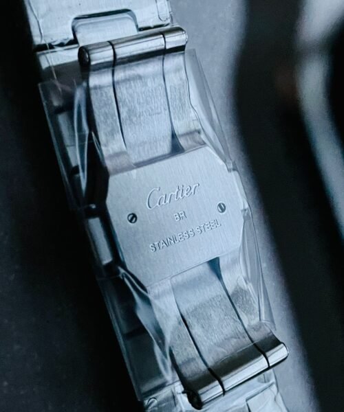 Santos 40mm SS BVF 1:1 Best Edition Gray Dial Black Bezel on SS Bracelet MIYOTA 9015 - Image 10