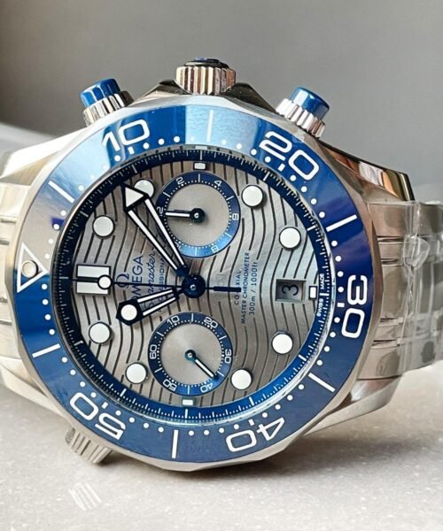 Seamaster 300M Chrono SS OMF 1:1 Best Edition Grey Dial on SS Bracelet A9900 - Image 5