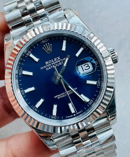 DateJust 41 SS VS Factory 1:1 Best Edition 904L Steel Blue Dial on SS Jubilee bracelet - Image 3