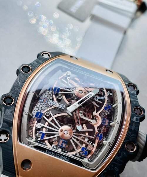 RM21-01 RG Tourbillon RMF Best Edition Skeleton Dial on White Rubber Strap - Image 4