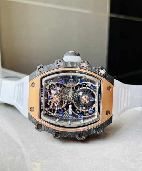 RM21-01 RG Tourbillon RMF Best Edition Skeleton Dial on White Rubber Strap - Image 3