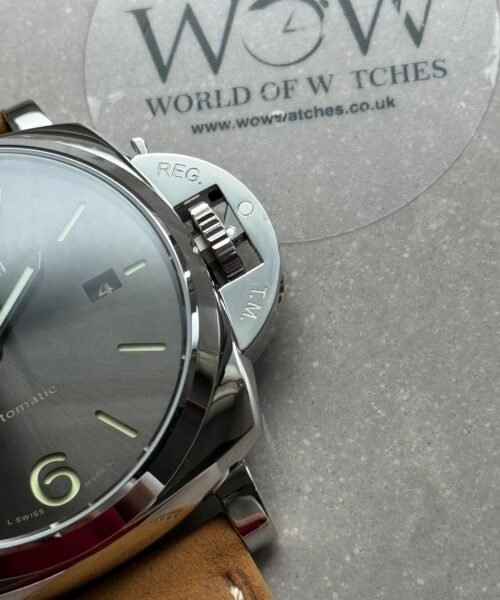 PAM904 Luminor Pam Gray dial SS case brown leather strap - Image 2