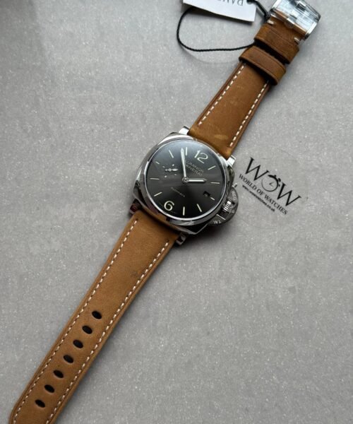 PAM904 Luminor Pam Gray dial SS case brown leather strap - Image 7